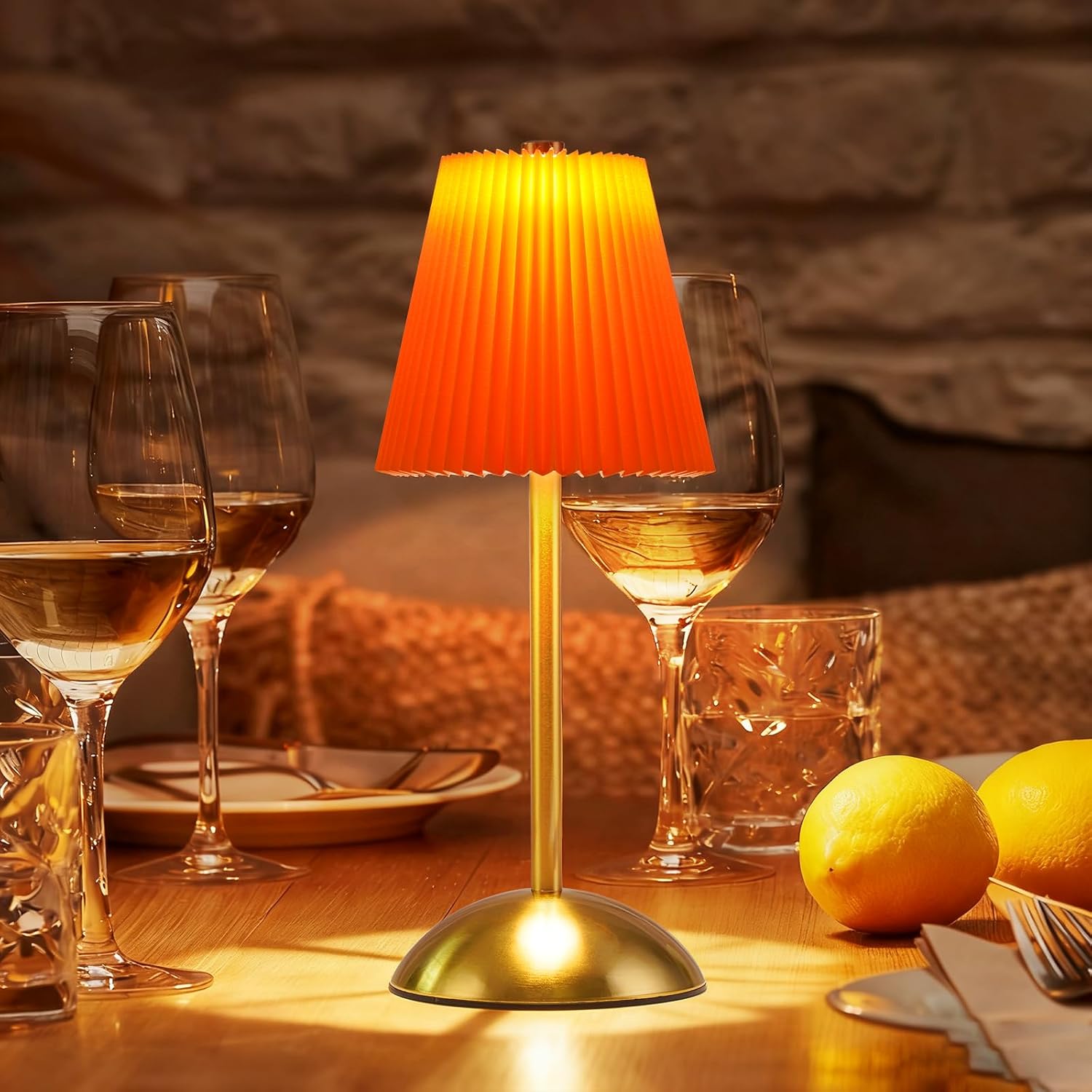 ZMH Zestaw 2 bezprzewodowych lamp stołowych LED z 3 temperaturami barw do jadalni - 3