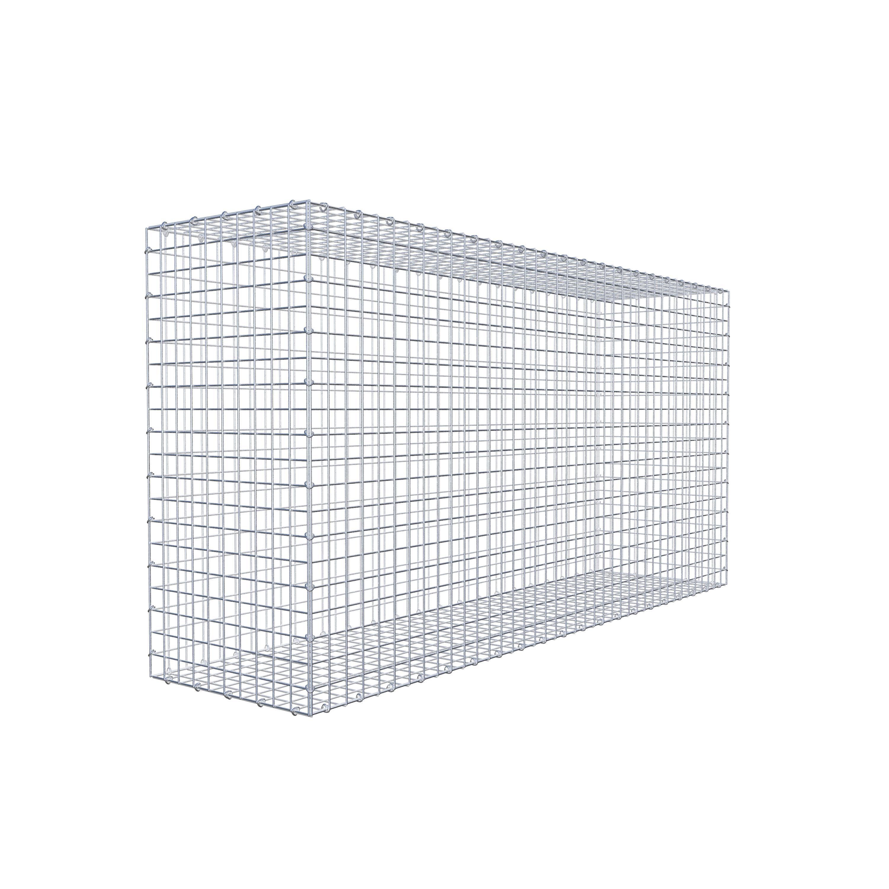Gavión de acero galvanizado 200x100x50cm (LxAxP), malla 5 x 5cm, Anillo en C, jaula metálica para muro o jardín - 9