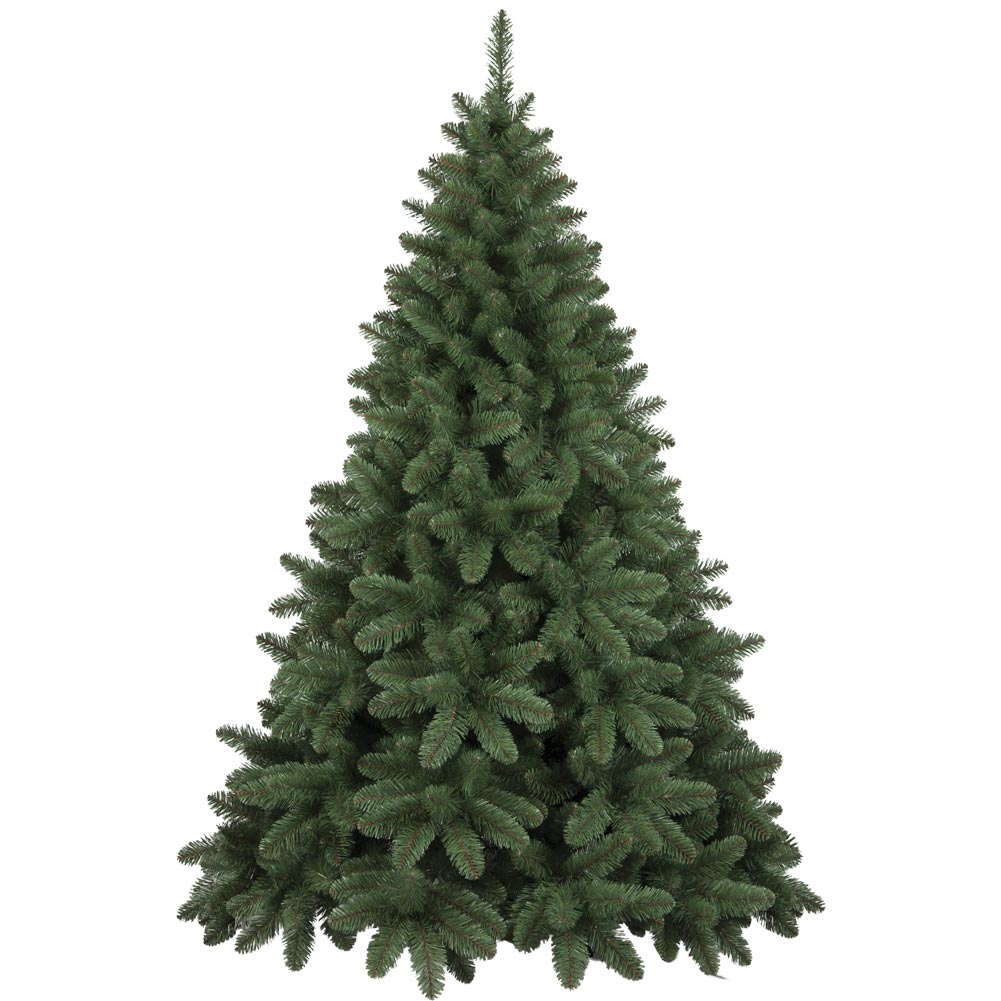 Albero Di Natale 210 cm Piccadilly Super Folto 850 Rami Pino Verde Base Croce - 3