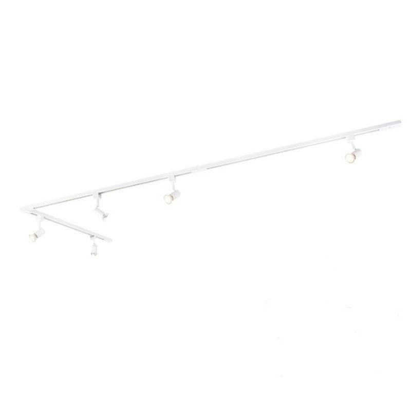 Qazqa moderno kit de iluminación de carril - iconic jeany - blanco max. 50w, compatible con bombillas led, gu10 de 5 luces