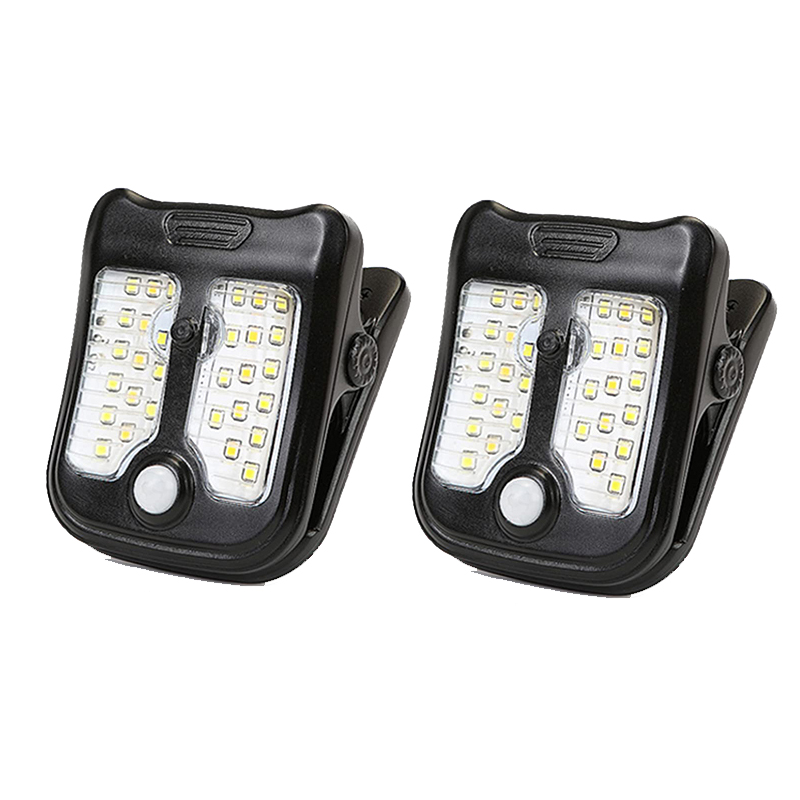 Wodoodporna zewnętrzna lampa ścienna na baterie słoneczne, 2-częściowa, przypinana solarna lampa ogrodzeniowa, bezprzewodowa lampa bezpieczeństwa LED