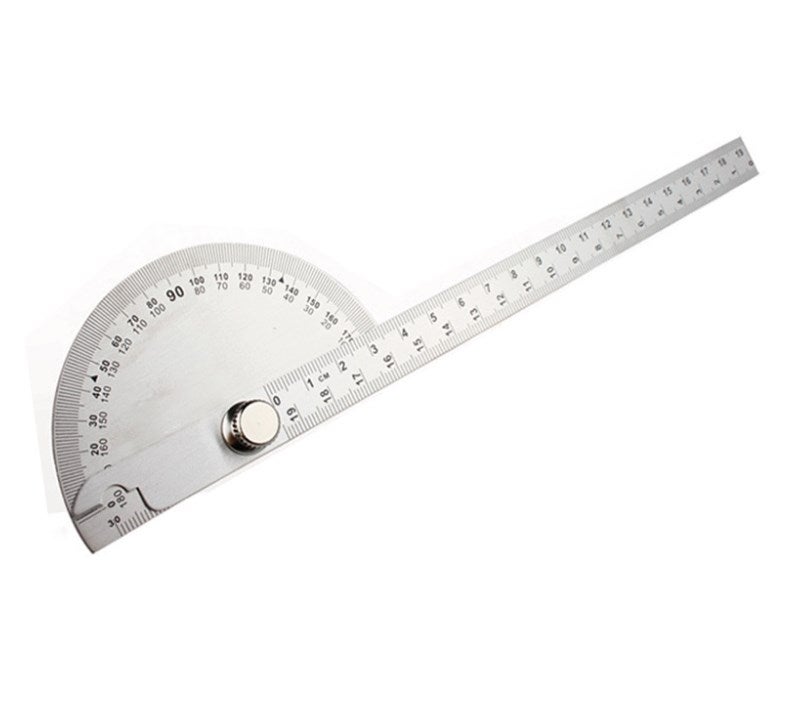 250x14mm - Kątomierz - Pojedynczy kątomierz ze stali nierdzewnej