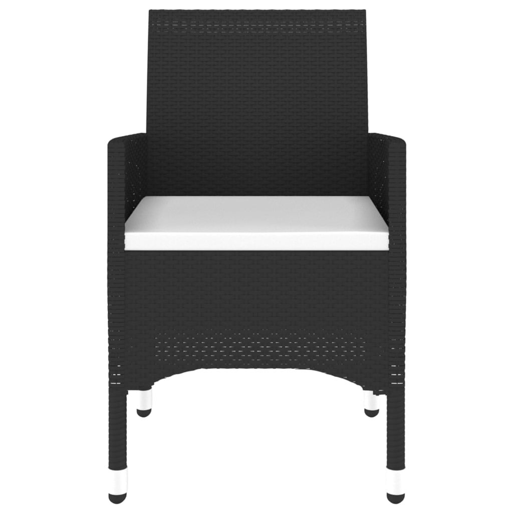 Maison Exclusive - Set da Pranzo per Giardino 3 pz in Polyrattan Nero - 6