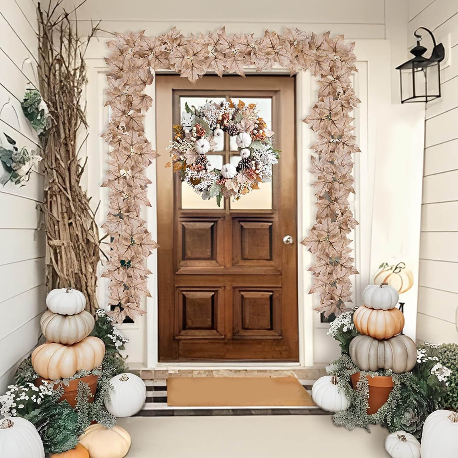 1 pièces décoration d'automne-couronne d'automne-guirlande de feuilles ...
