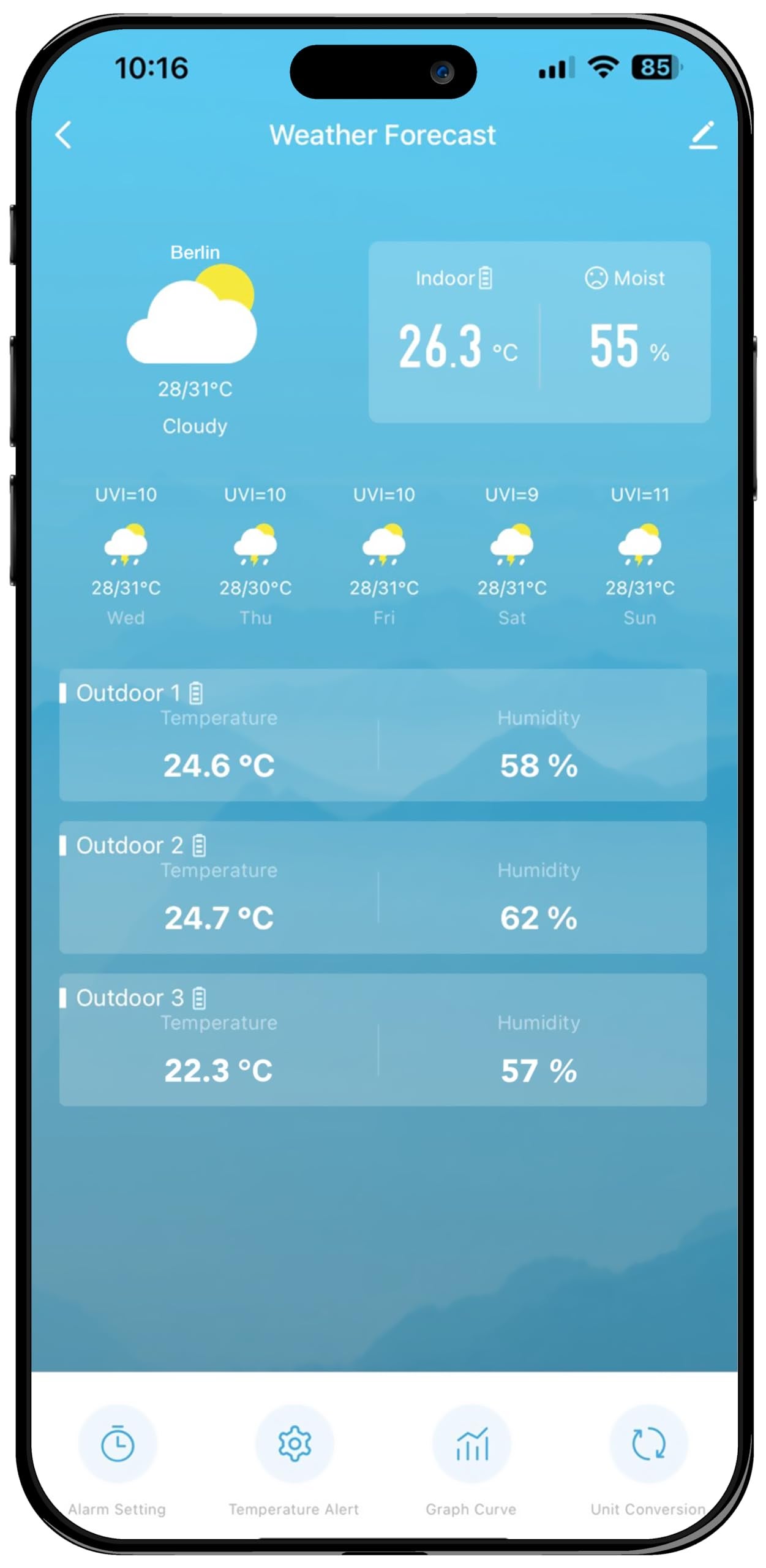 WD3050 Smart Life Stazione meteorologica: previsioni precise a 5 giorni, controllo app, funzioni di allarme e altro ancora: il tuo esperto meteo perso - 2