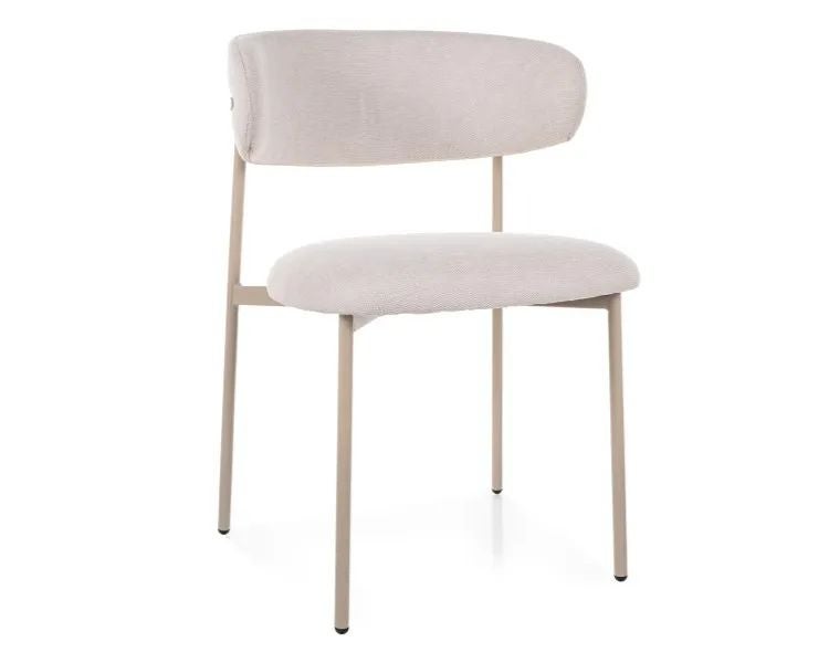 Krzesło tapicerowane ELTON BREGO jasnobeżowe