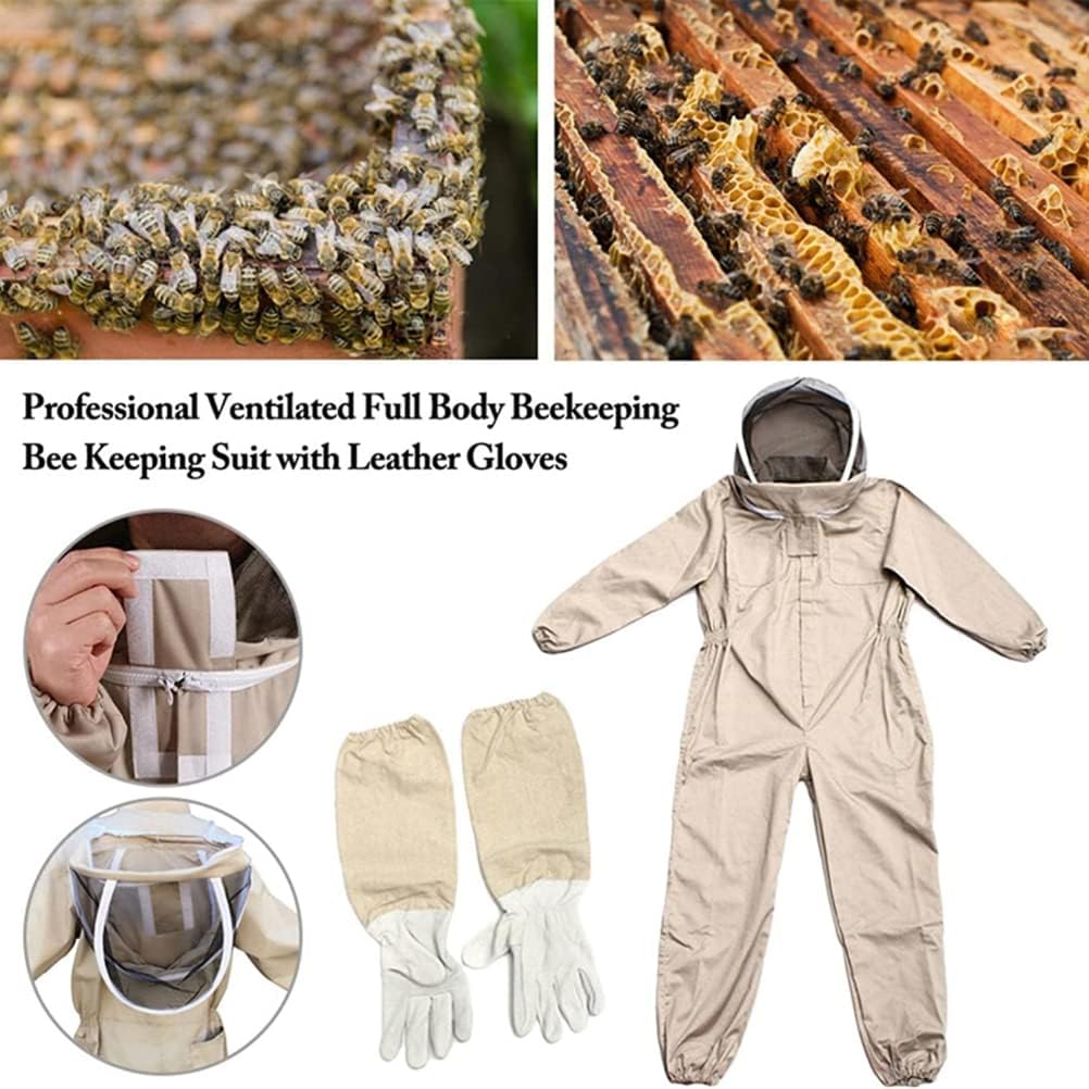 Combinaison d'apiculture professionnelle avec gants, combinaison d'apiculture professionnelle pour homme et femme, combinaison d'apiculture，XXL - 5