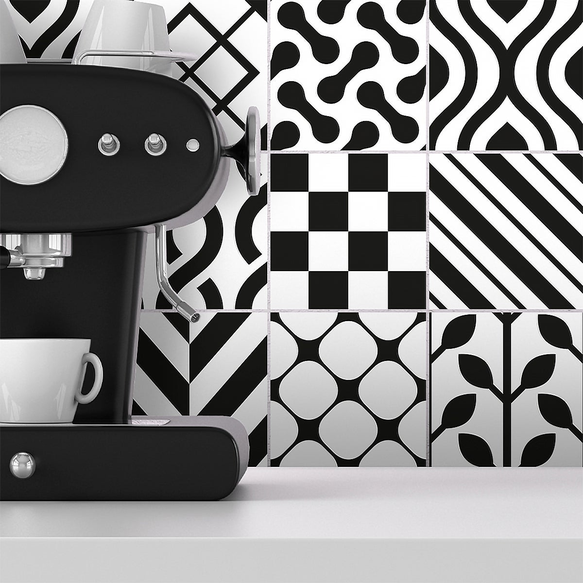 9 adesivo piastrelle scandinavo Islanda - Sticker adesivo - adesivi murali - 9stickers10x10cm - 3