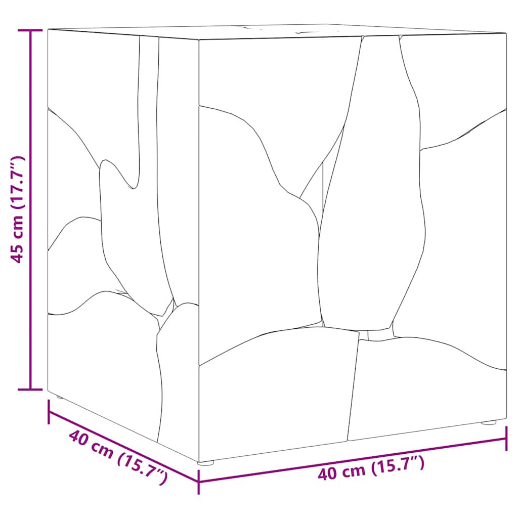 Sgabello in Legno Massello di Teak vidaXL - 3
