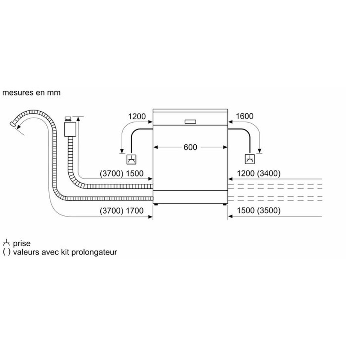 Lave-vaisselle pose libre Bosch Serie 4 SMS4HMW08E 60 cm 14 couverts 44 dB Home Connect - 9