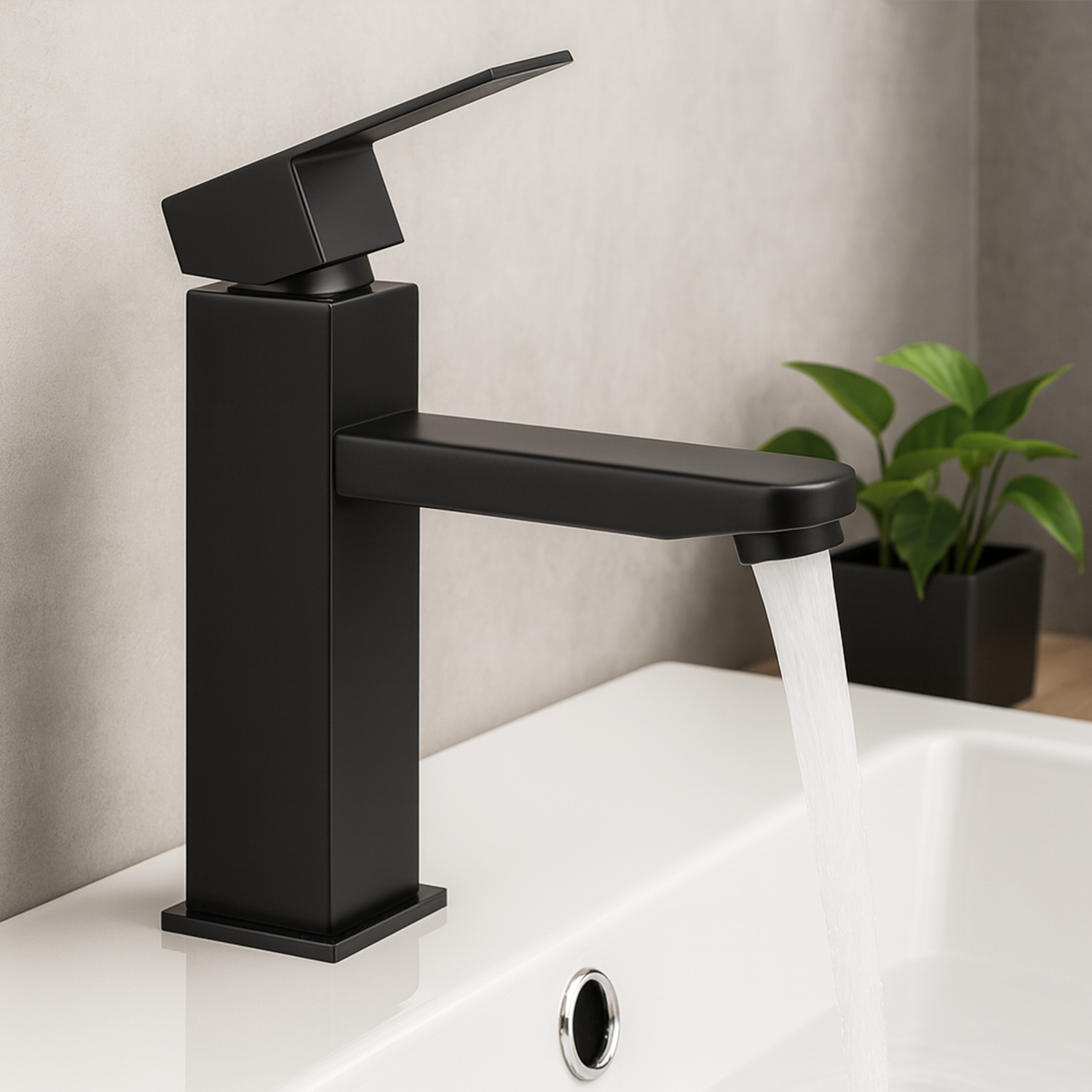 Nettlife Bateria umywalkowa, czarna, z mieszaczem, do wody ciepłej i zimnej, jednouchwytowa, wysokociśnieniowa, ze stali nierdzewnej, chromowana