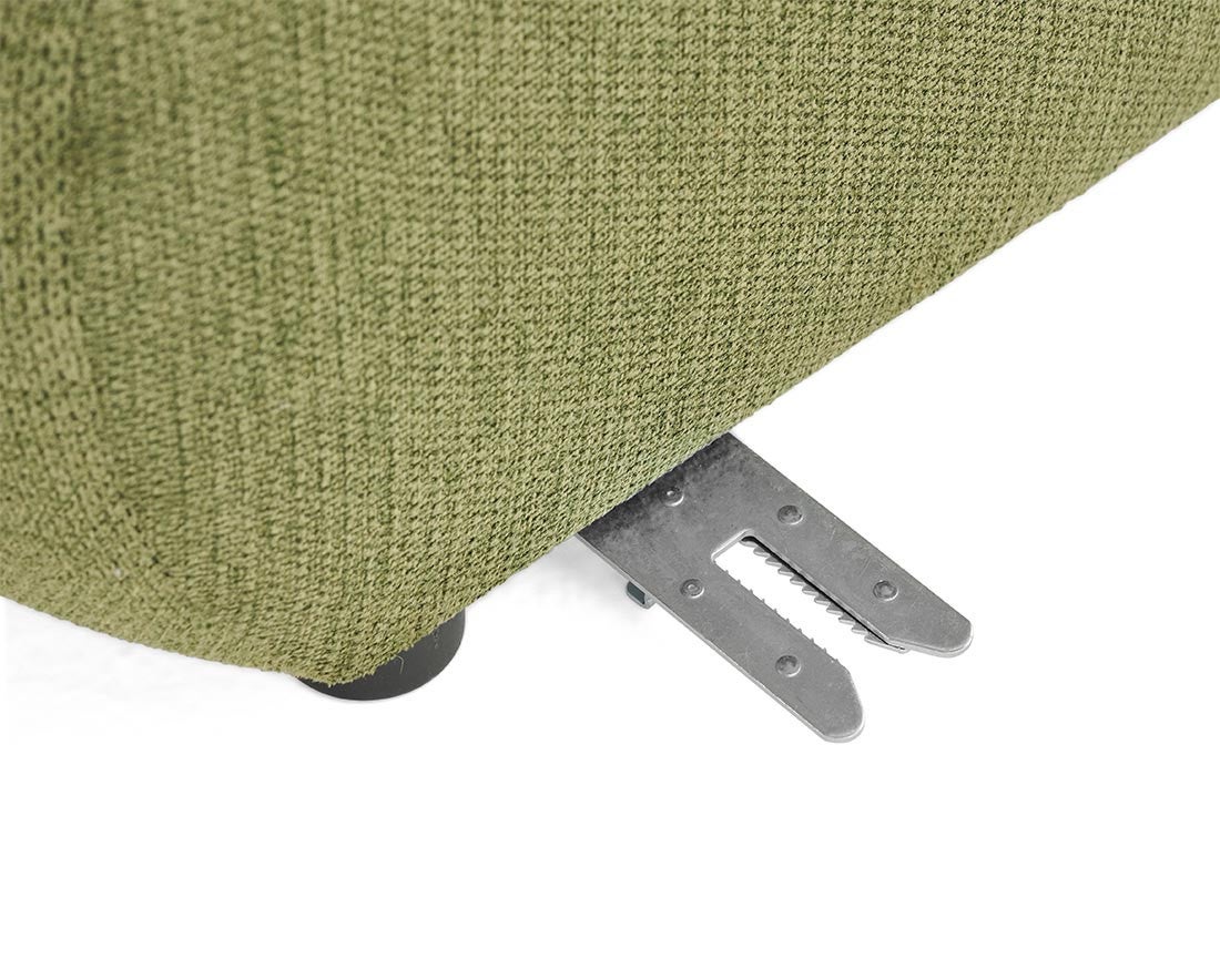 Canapé modulable 7 places angle gauche en tissu texturé vert - DEBBIE - Best Mobilier - 3