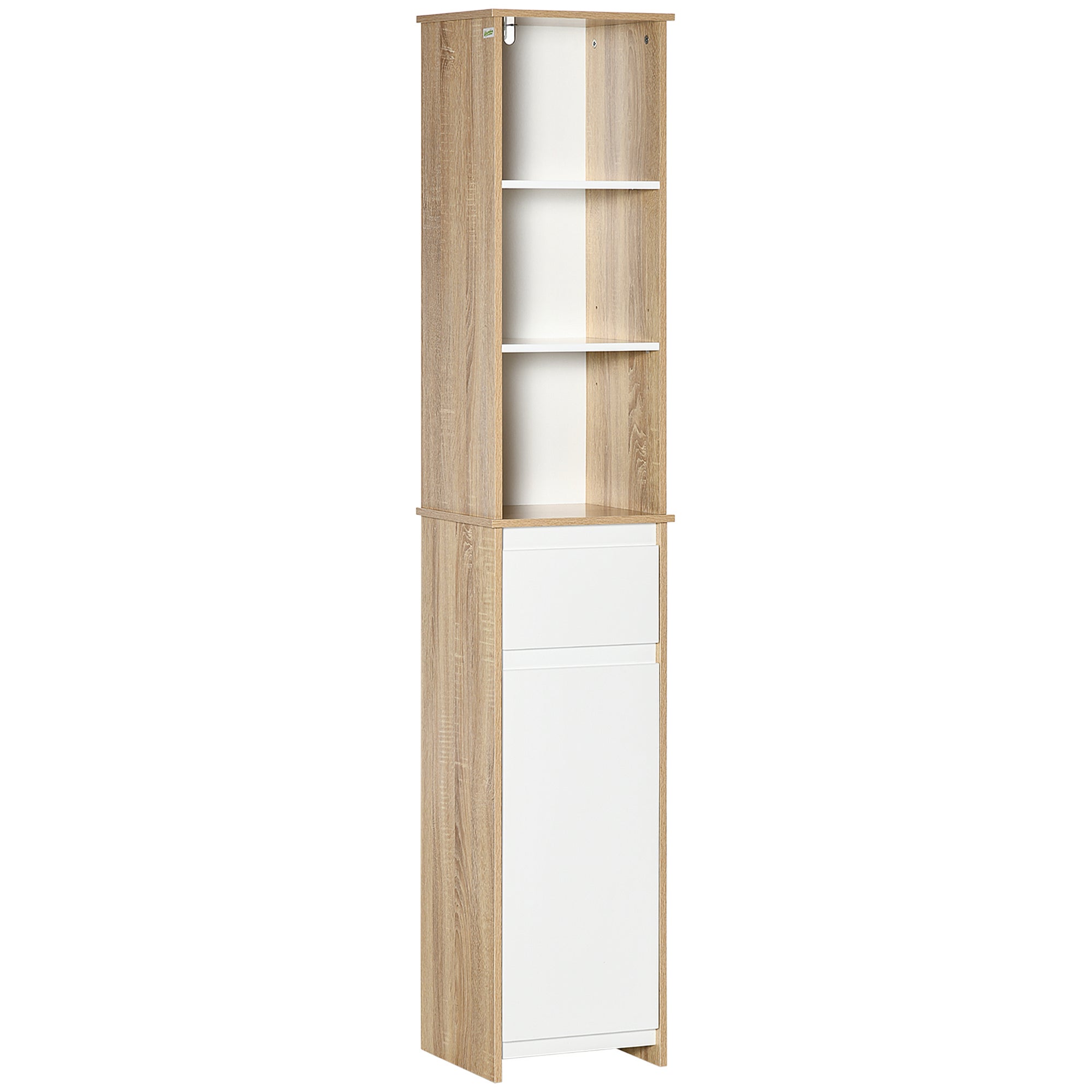 Bathroom Column Storage Furniture, Cosy Style, 3 Compartments, 1 Drawer ...