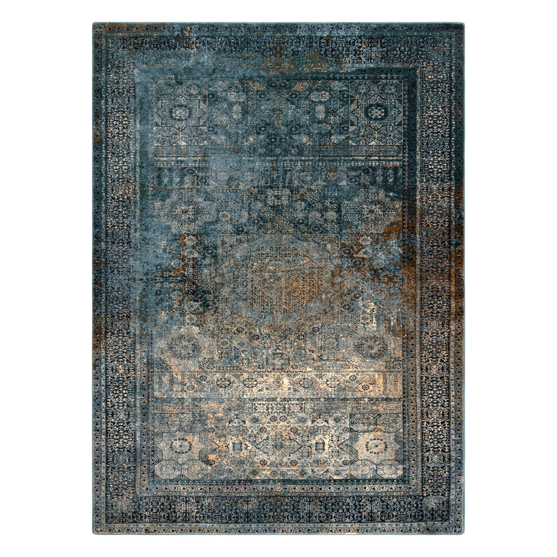 Tappeto di lana OMEGA Mamluk Vintage, rosetta blu scuro 170x235 cm - 2