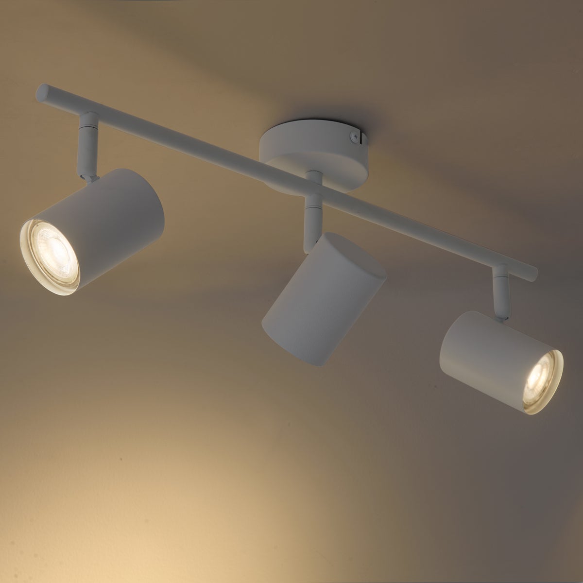 Qazqa foco ajustable 3 luces - Jeana - blanco gu10, max. 35w, compatible con bombillas LED, 230V, 54cm de 3 luces IP20 ideal - 8