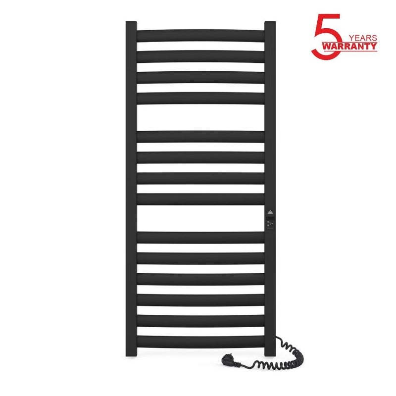 Grzejnik łazienkowy elektryczny ATLANT PREMIUM 500x1200 z minutnikiem ECO, 300W, Czarny