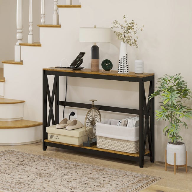 Generico Consolle in Stile Rustico, tavolino da Ingresso Industriale, tavolino Stretto e Lungo in Legno Dietro Il Divano, tavolino Laterale per corridoio, Soggiorno, Ingresso, corridoio (80 x 30 x 75 Generico Consolle in Stile Rustico, tavolino da Ingresso Industriale, tavolino Stretto e Lungo in Legno Dietro Il Divano, tavolino Laterale per corridoio, Soggiorno, Ingresso, corridoio (80 x 30 x 75
