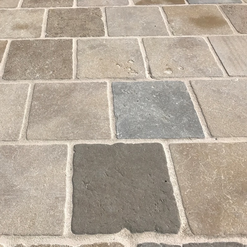 Pavés Mera Bayard - vieilli - PIERRE ET PARQUET - 15 x 15 x ép. 1,8/2 cm - 5