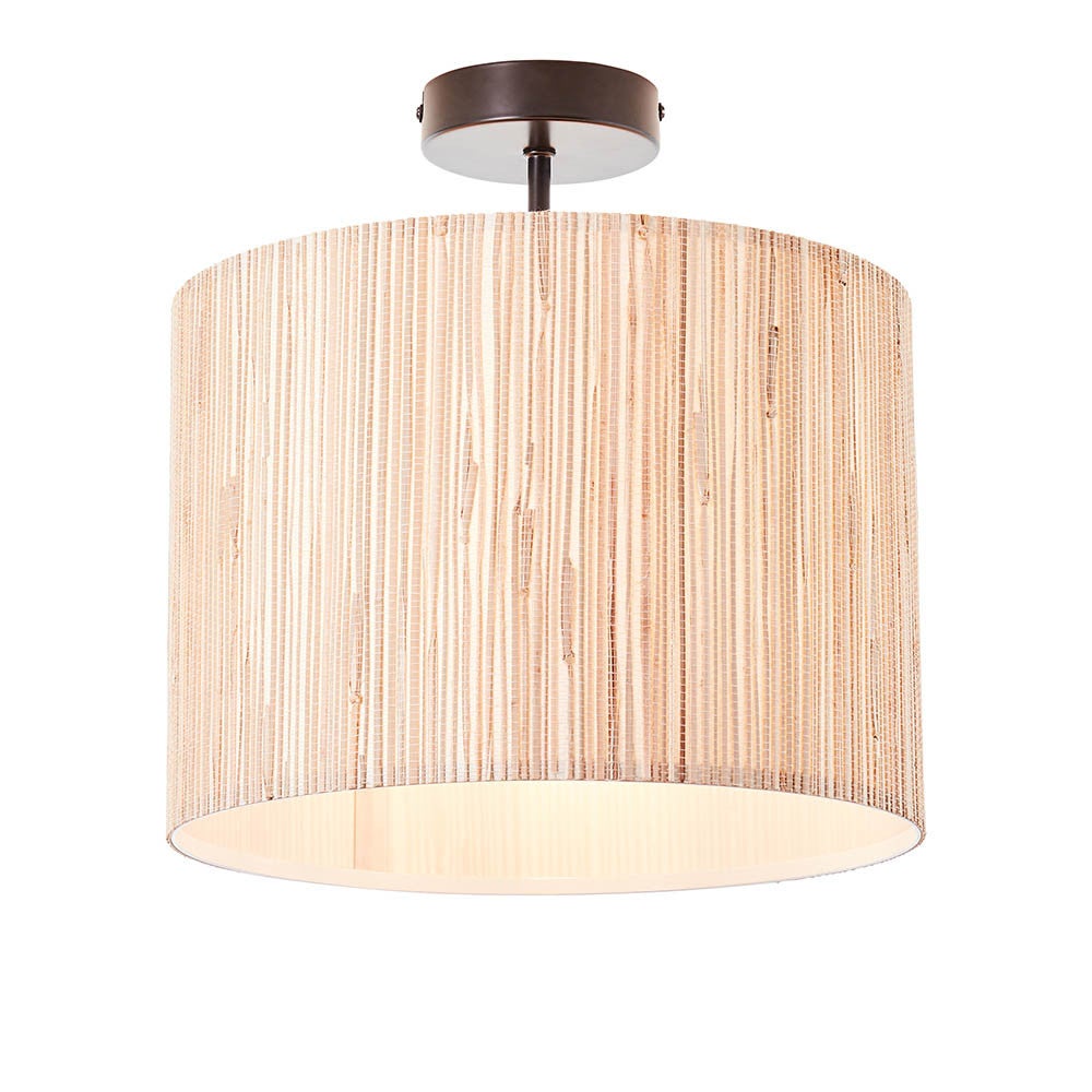 Lampa wisząca LONGSHORE beżowa 1xE27x20W trawa morska wym:32x30x30cm IP20 Endon