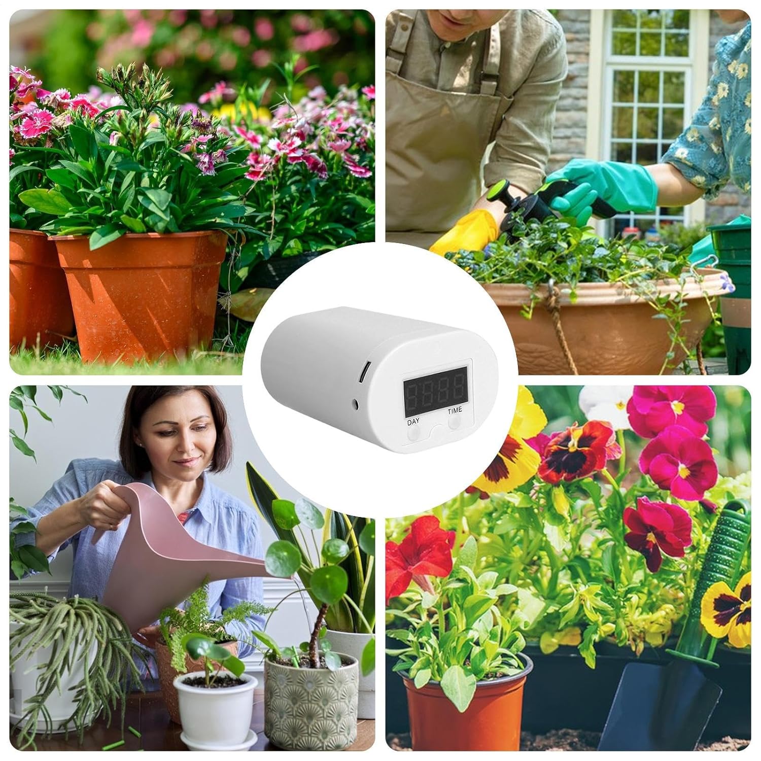 Smart Automatic Plant Watering System With LED Display, Indoor Drip Irrigation Kit For Potted Plants, USB Powered Plant Leak Watering Device, Perfec - 6