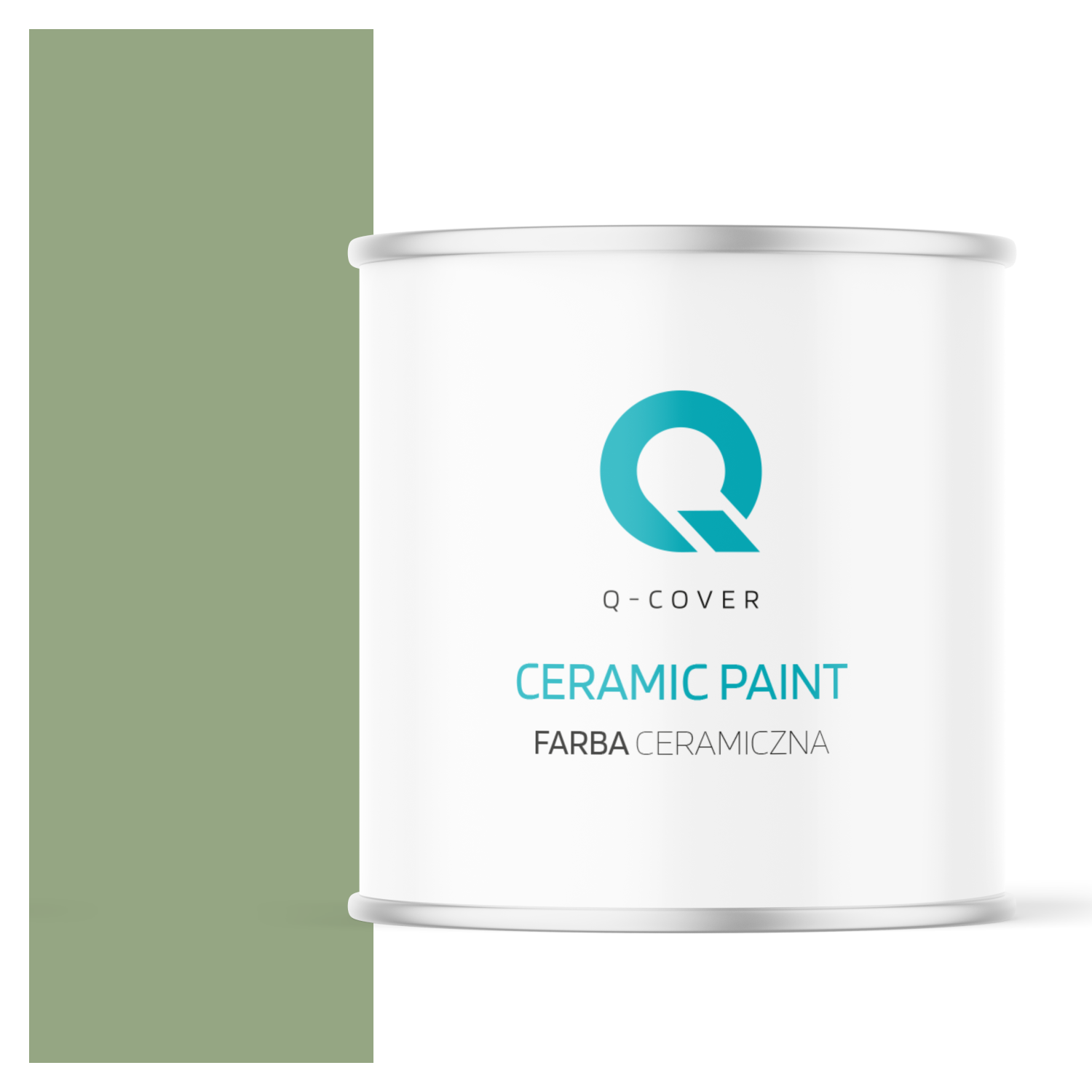 Farba Ceramiczna Do Ścian i Sufitów Q-Cover Oliwkowy ciemny H2036 Głęboki Mat 2L
