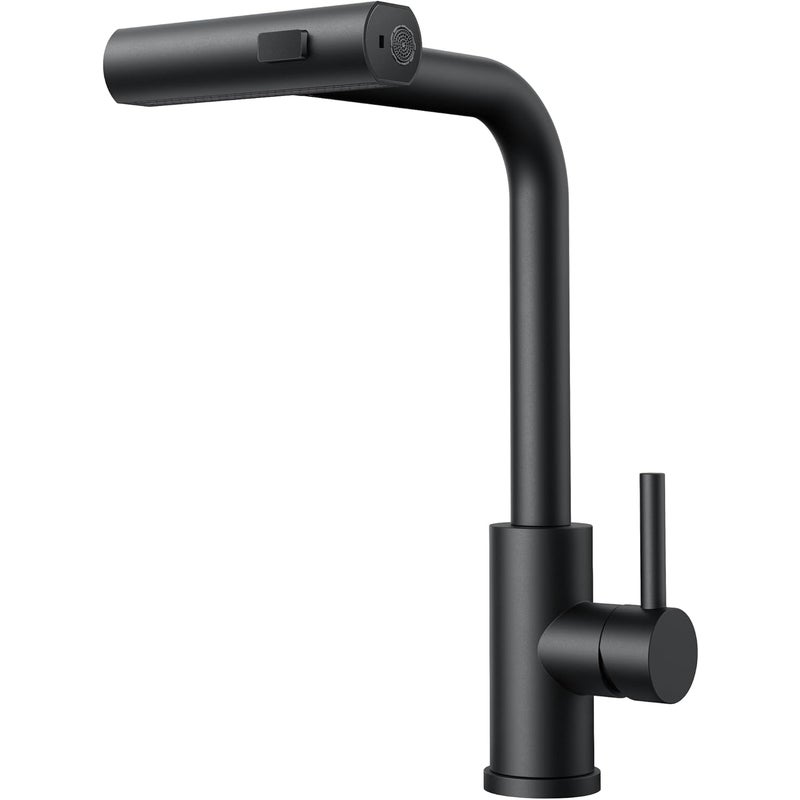 Bateria kuchenna, mieszacz obrotowy, 3 tryby natrysku, stal nierdzewna, srebrny