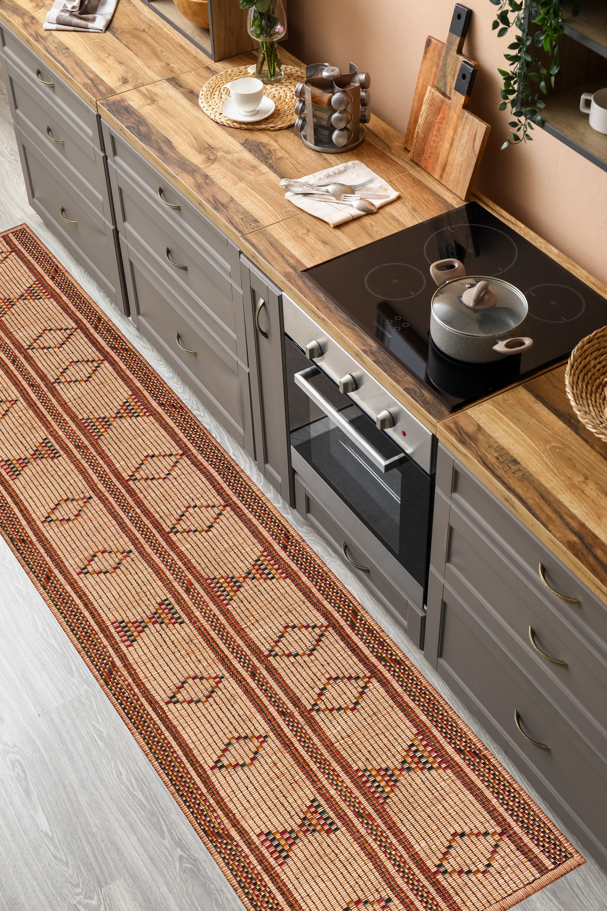 Tapete de vinil Nómada 50x100 cm - PVC antiderrapante, vinílico para cozinha ou sala, impermeável, lavável, ignífugo - 5