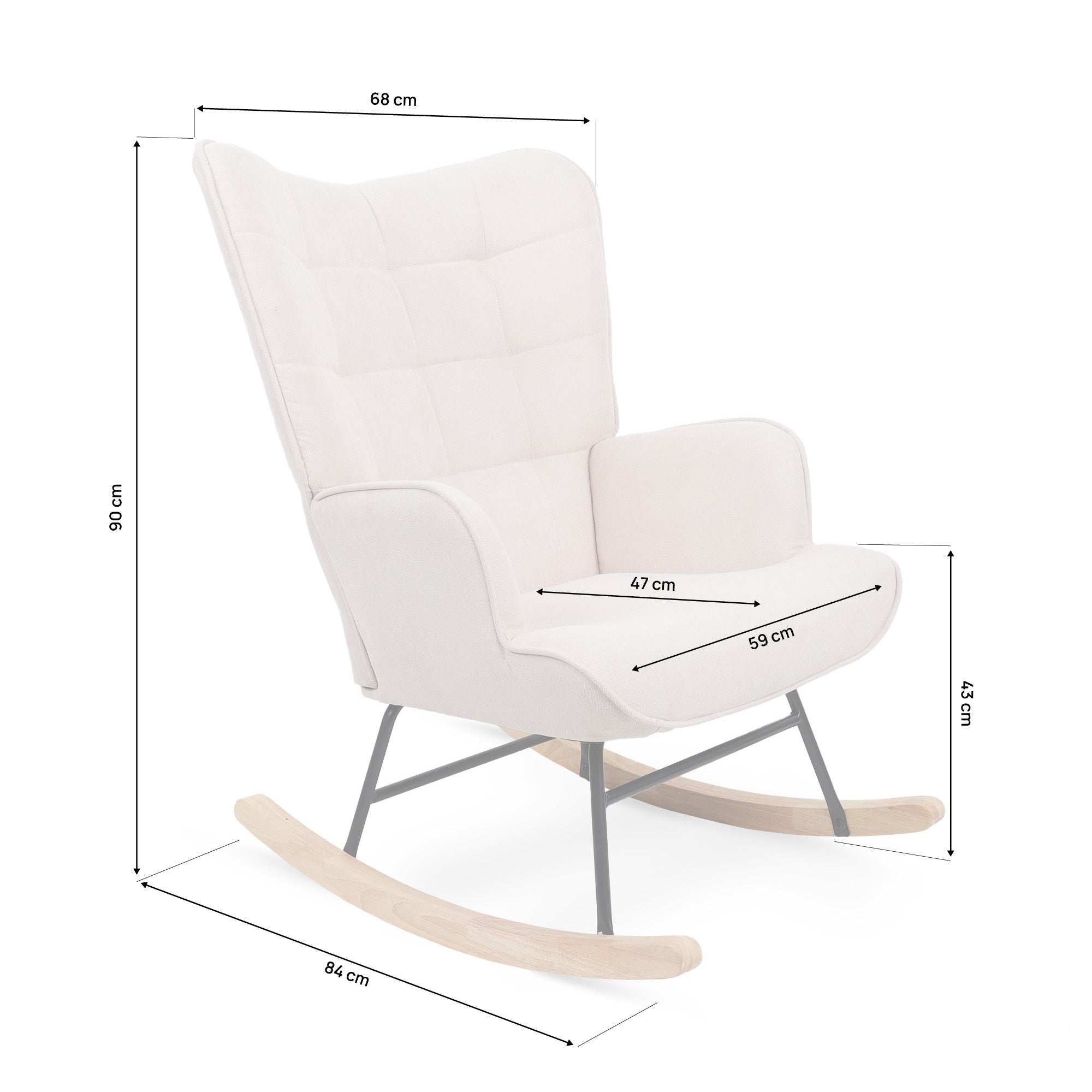 Cheval à Bascule TRUDI 29703 - Modèle Palomino Beige - Fauteuil Pour Enfant - Neuf
