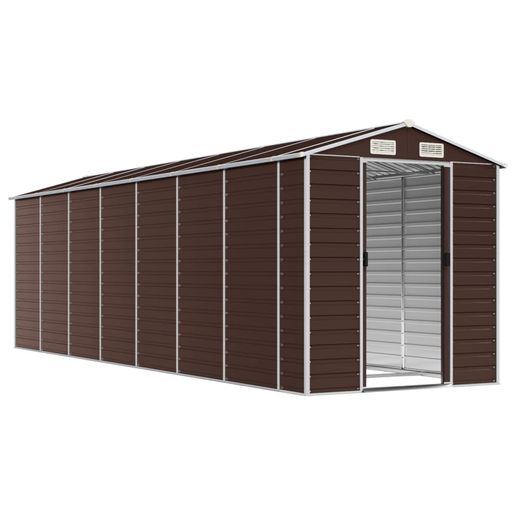 Maison Exclusive - Abri de jardin marron 191x640x198 cm acier galvanisé - 3