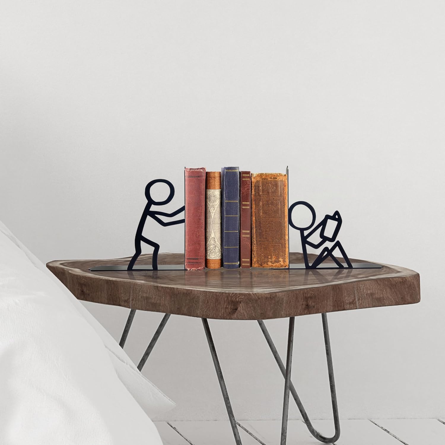 Serre-livres en métal, serre-livres décoratifs, décoration d'étagère, adaptés à la maison, au bureau et à l'école - 6