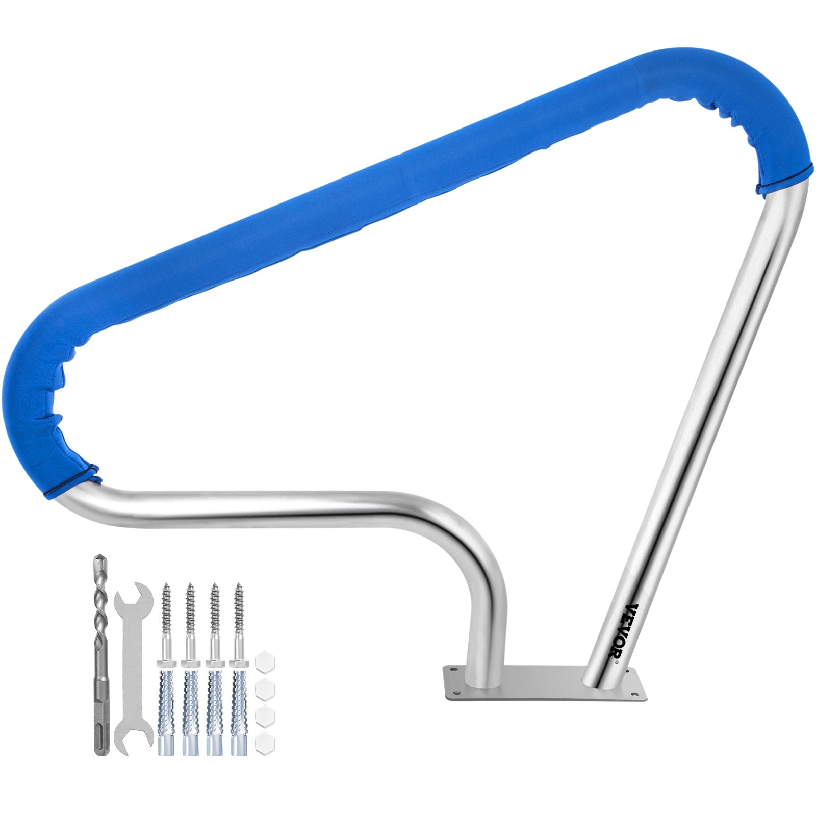 Rampe Piscine Acier Inox Main Courante VEVOR 98.9x81.3 cm Rail Barre d ...