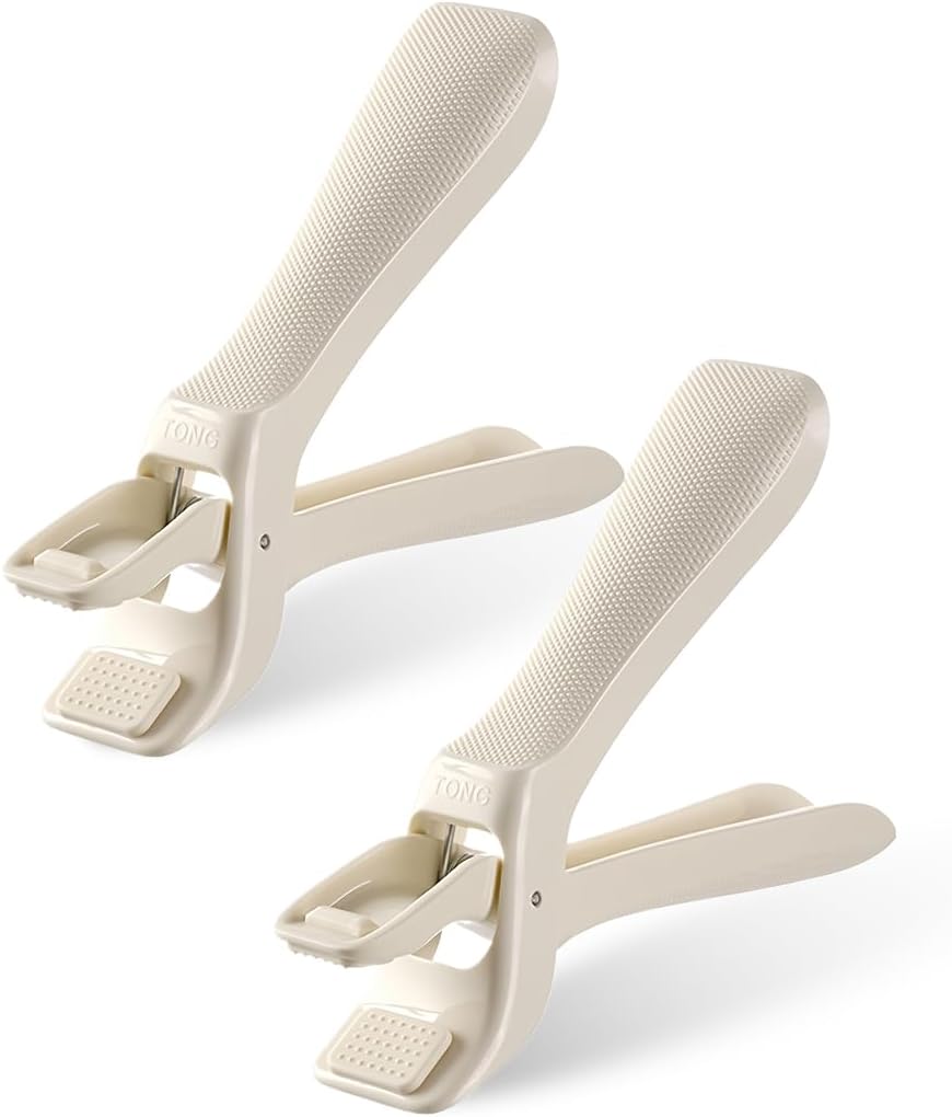 2 sztuki wielofunkcyjnych klipsów antypoślizgowych do misek, odpornych na ciepło, antypoślizgowych silikonowych klipsów, uchwyty do gorących naczyń, a