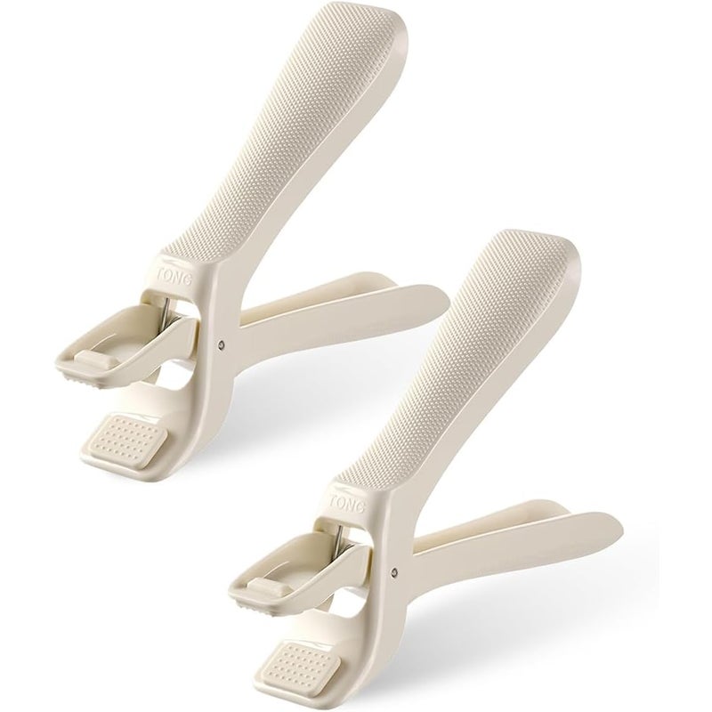 2 sztuki wielofunkcyjnych klipsów antypoślizgowych do misek, odpornych na ciepło, antypoślizgowych silikonowych klipsów, uchwyty do gorących naczyń, a