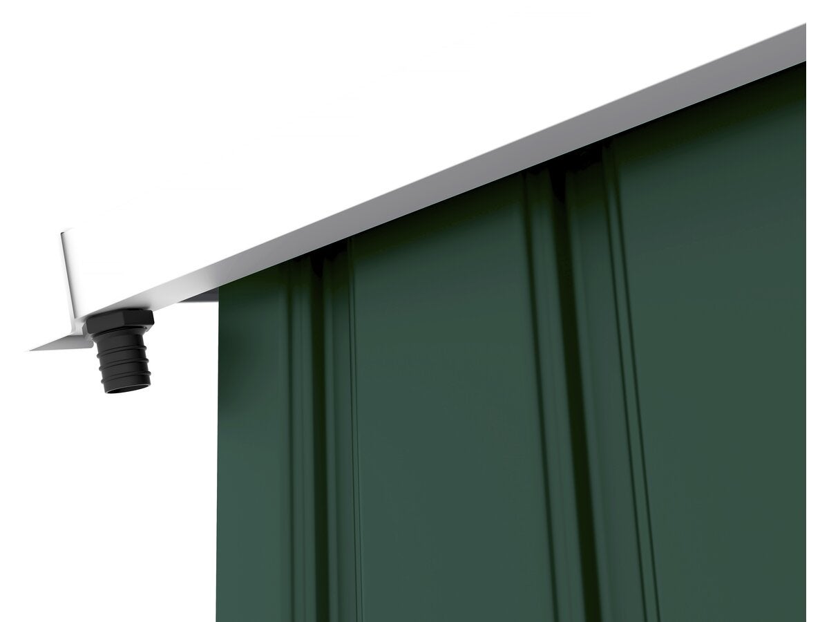 Abri de jardin métal - "Rosas "- 4,07 m² avec gouttière - Vert | Leroy