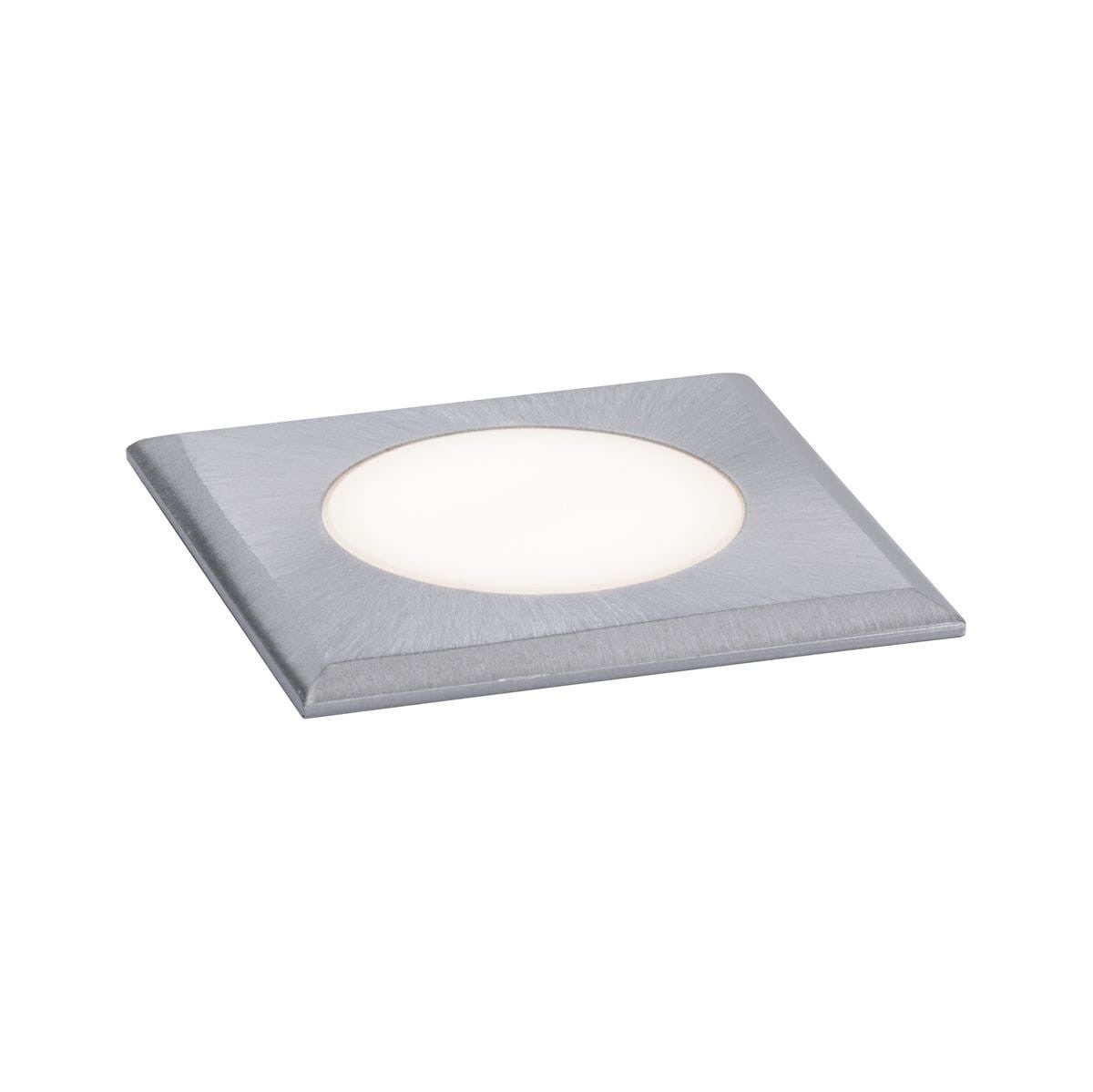 Lampa gruntowa najazdowa House kwadratowa srebrna LED 2W 3000K 60lm IP65 wym: 8,2 x 5 x 5 cm metal Paulmann
