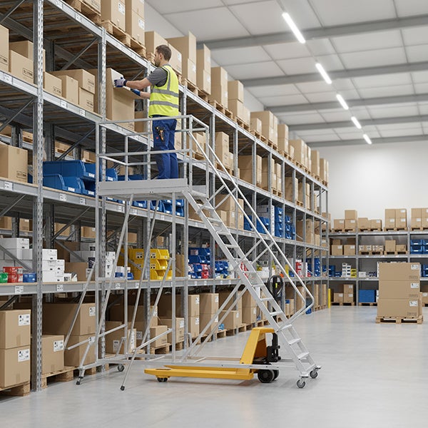 Plateforme roulante 12 marches - Hauteur max. de travail 4.40m - PTF112-GD - 4