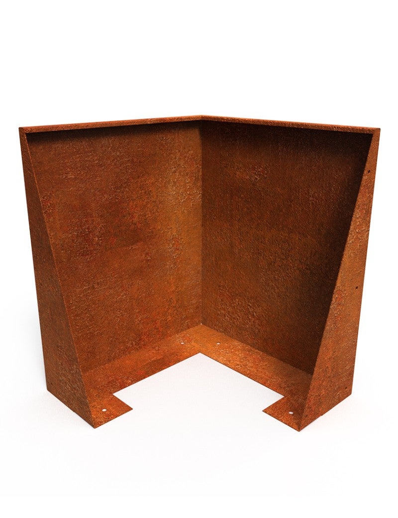 Angle Extérieur Mur de soutènement Acier Corten L.50-50 x H.60 cm - madecoupesurmesure - 3