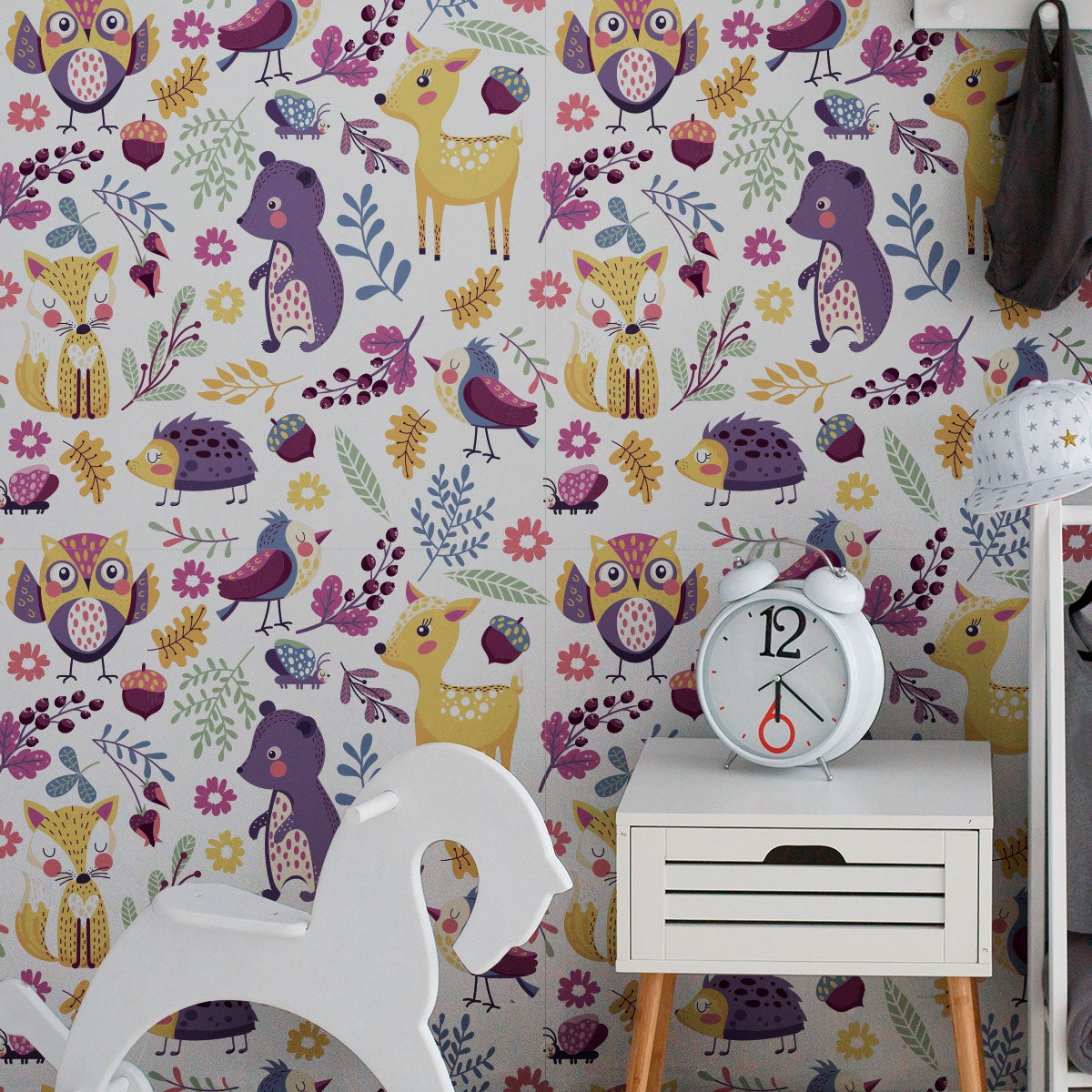 Adesivo arazzo stanza dei bambini gli animali del parco - Sticker adesivo - adesivi murali - 40x40cm - 5