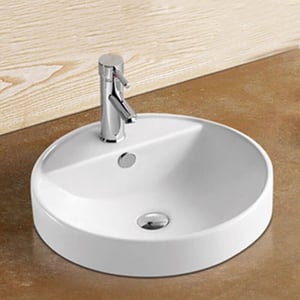 Vasque Semi Encastrable Ronde - Céramique - 47 cm - Ego