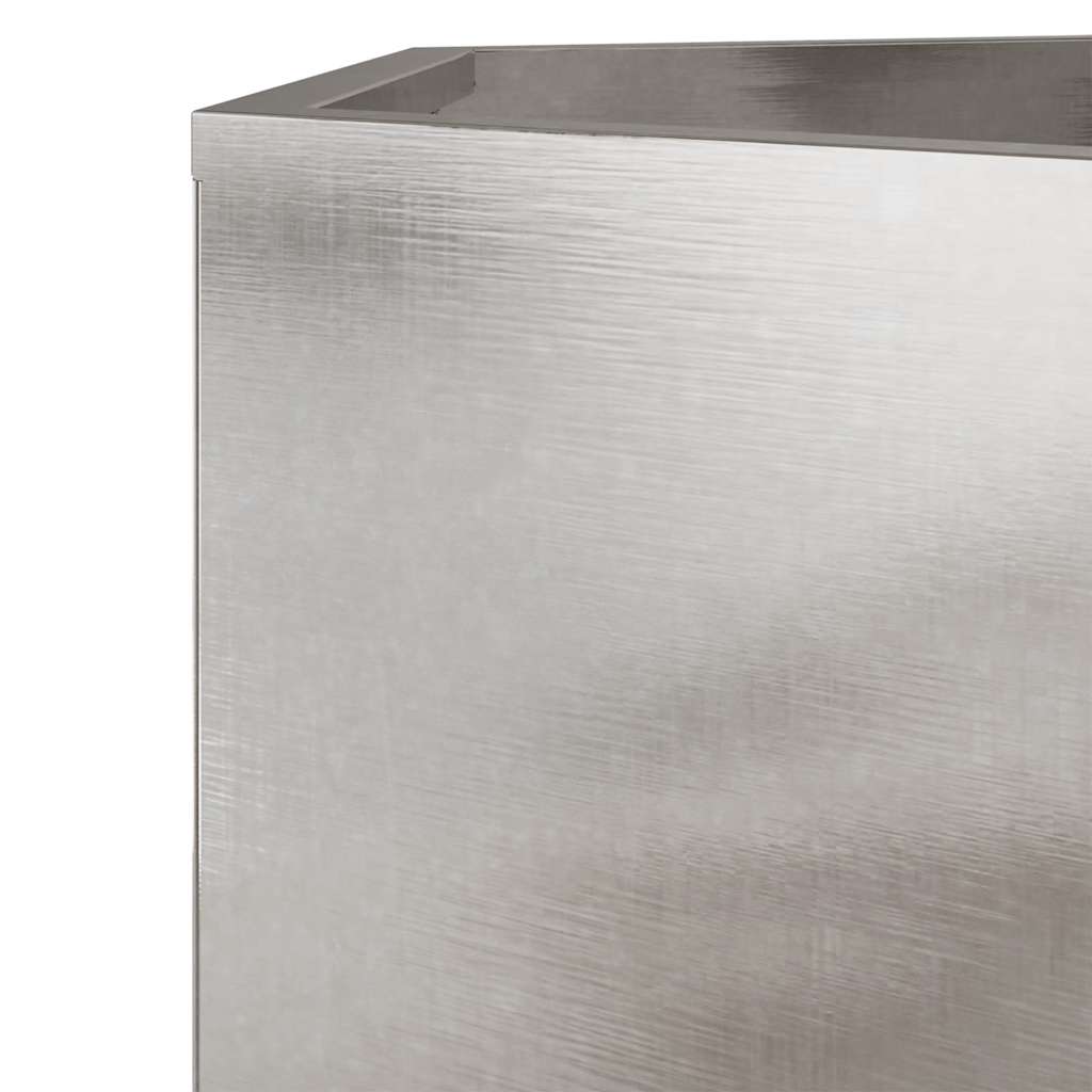 Maison Exclusive - Jardinera hexagonal acero inoxidable 46x40x45 cm - 7
