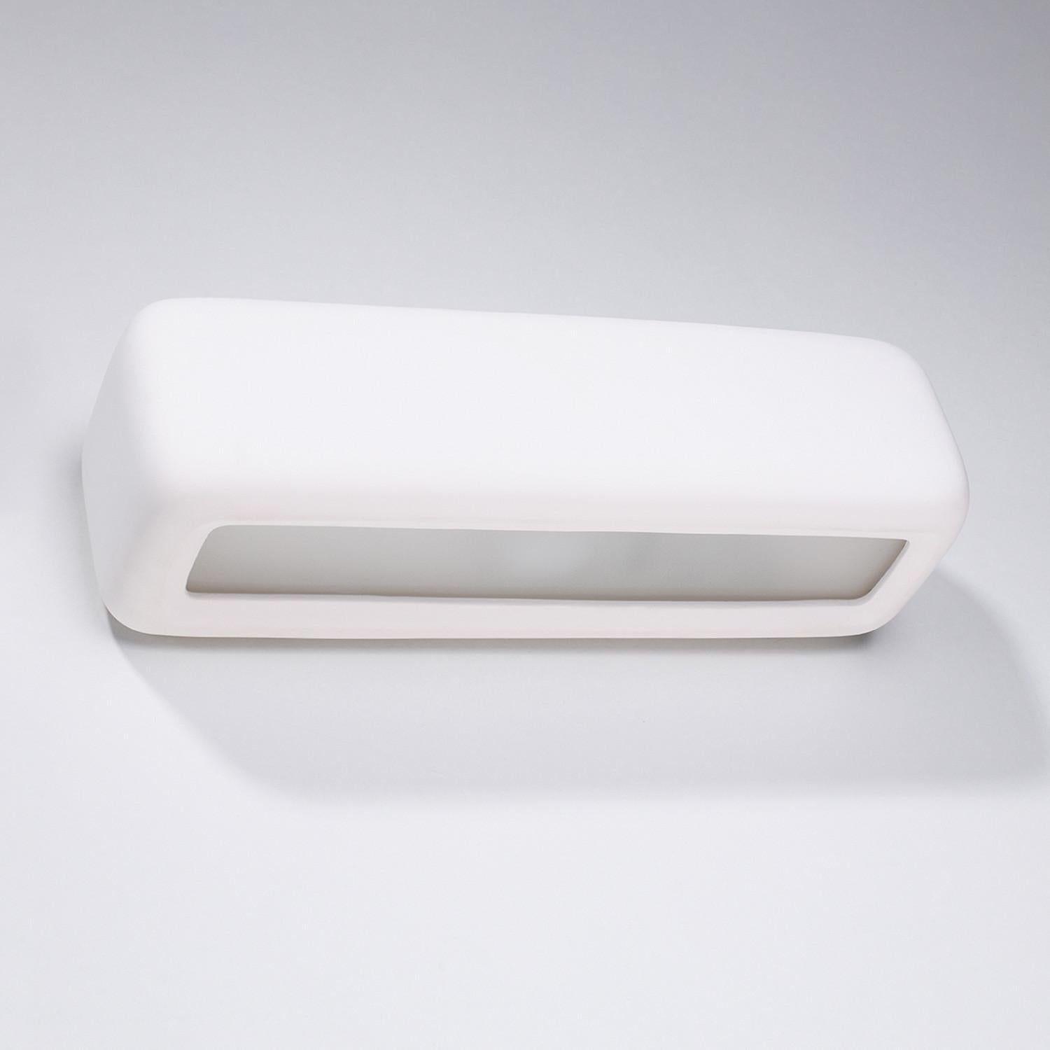 Kinkiet ścienny Subani biały 1xE27x60W wym: 10 x 33 x 10 cm ceramika / gips IP20 Sollux Lighting