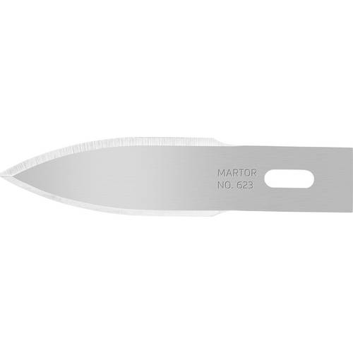 Set lame de rezerva tip bisturiu pentru cuttere profesionale Martor 623.50, 10 bucati 10buc