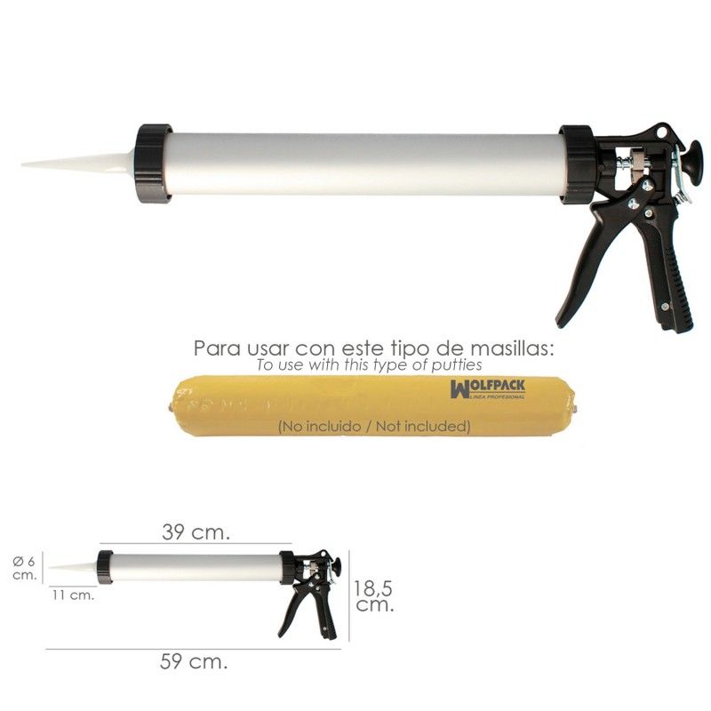 Pistolet Aluminium/Acier Appliquer Mortier 660 CC. cible - 2
