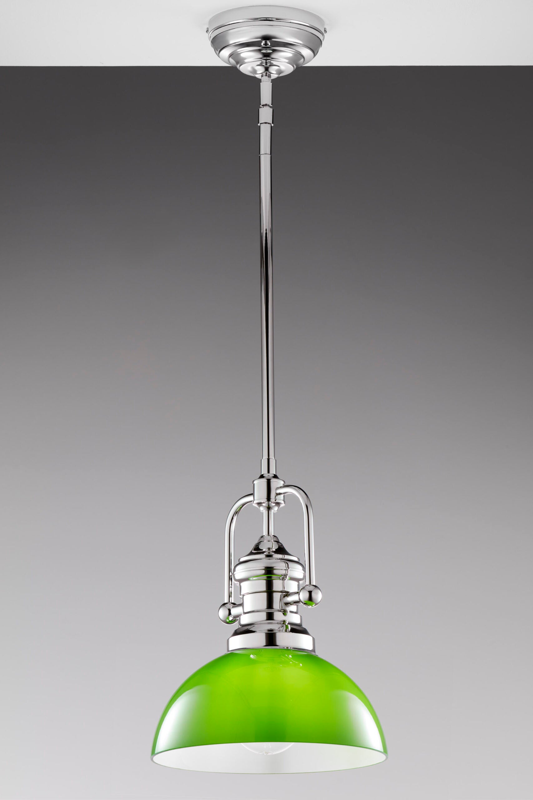 Lampa sufitowa PLATINO niklowana zielona 1xE27x40W metal wym:166x30,5x30,5cm IP20 Jupiter