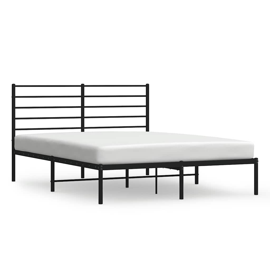 Łóżko Metalowe Czarne Rama Łóżka Ze Stelażem Do Sypialni Pokoju 120x200 cm
