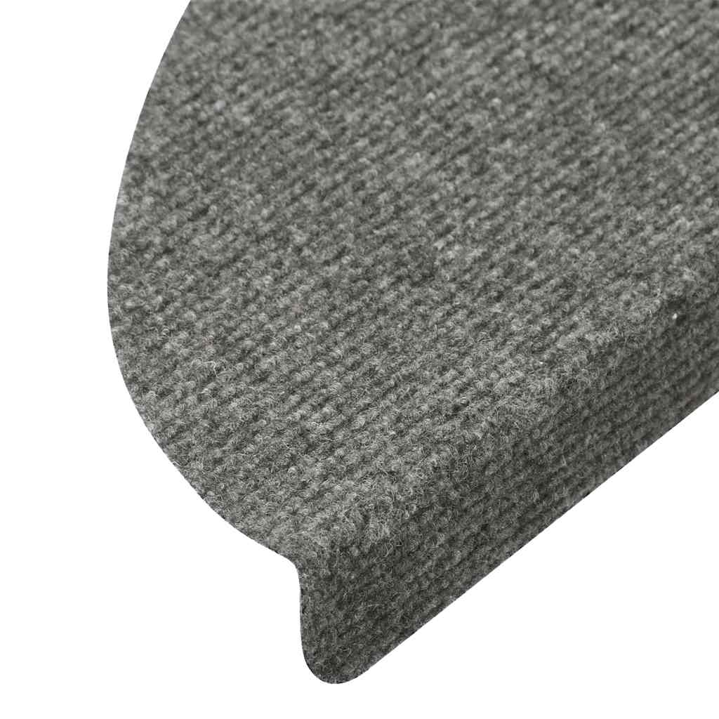 vidaXL Tapis d'escalier auto-adhésifs 20 pcs gris 56x17x3 cm - 7