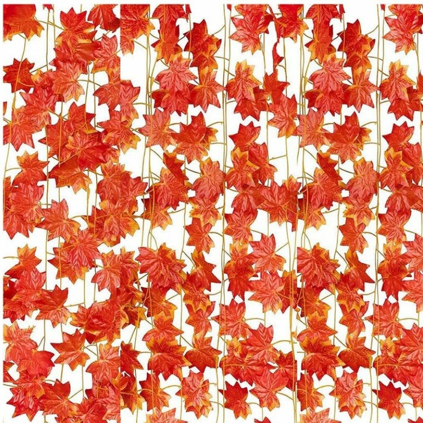 Guirlande Lumineuse Feuilles D'Érable 3m - 20 LED Avec Minuterie - Décoration Automne Et Halloween