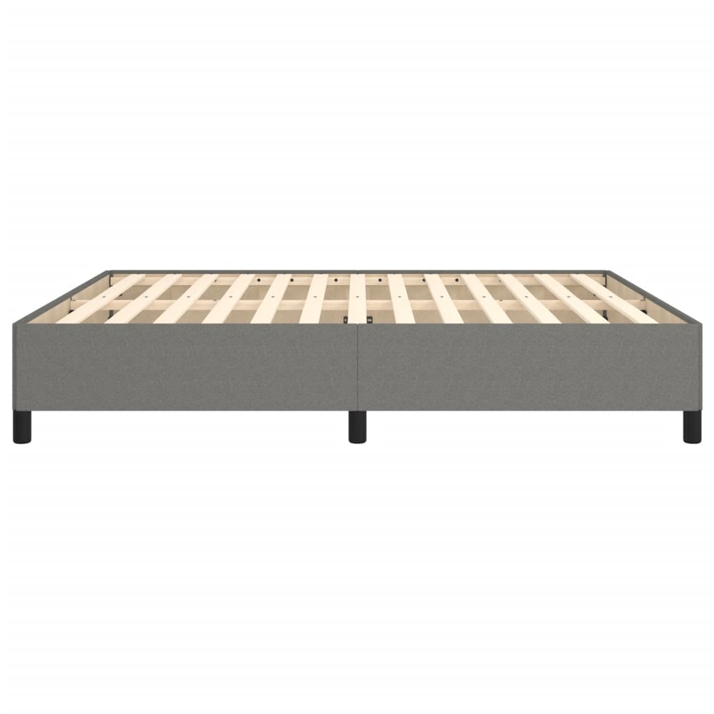 Cadre de lit sans matelas gris foncé 180 x 200 cm tissu - 6