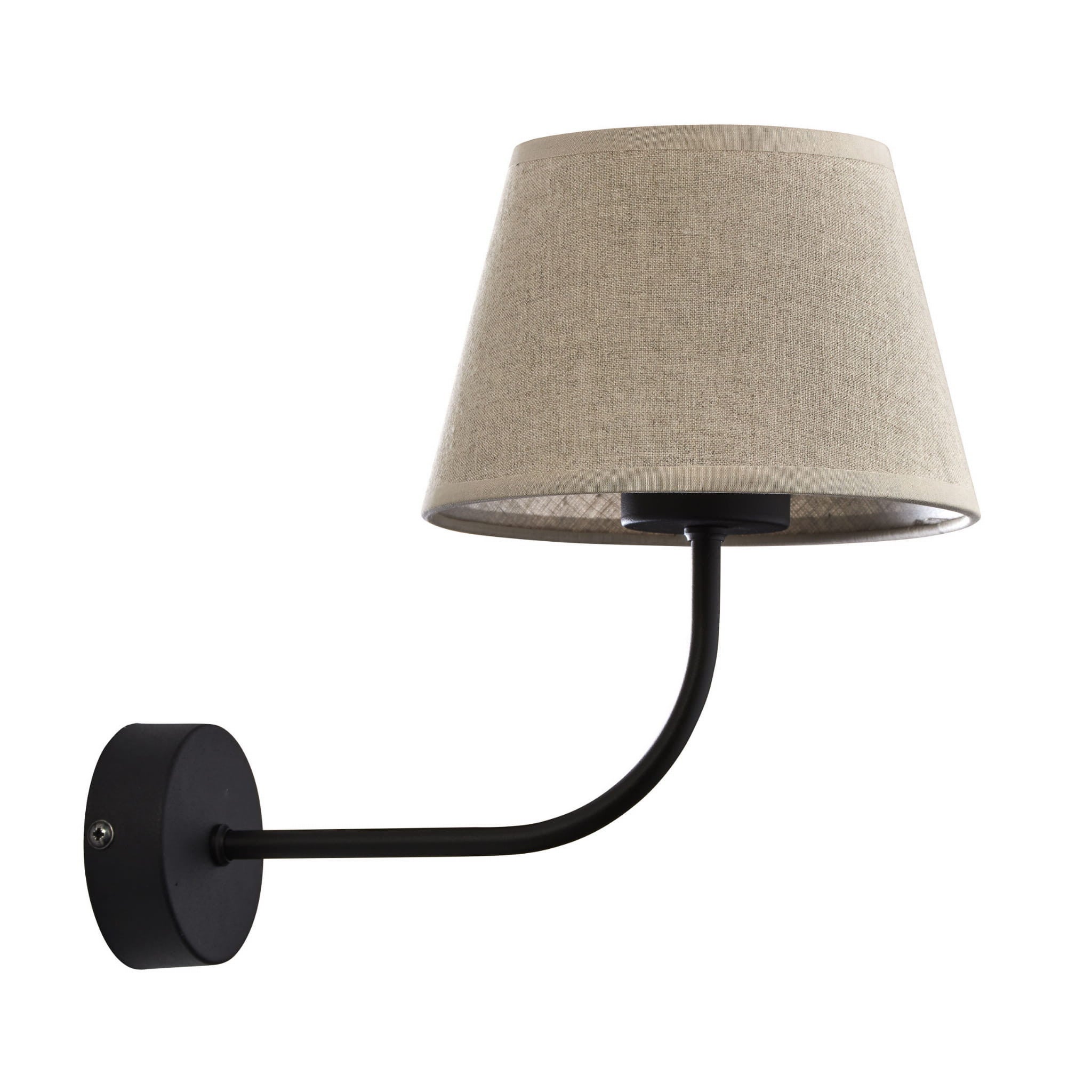 Kinkiet ścienny Chicago czarno-beżowy 1xE27x15W wym: 28 x 18 x 30 cm tkanina IP20 TK Lighting