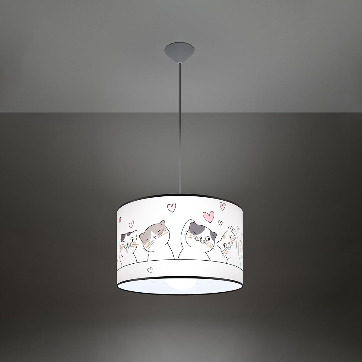 Lampa wisząca GATTO 40 LED 3000K - 40x40x95cm Sollux